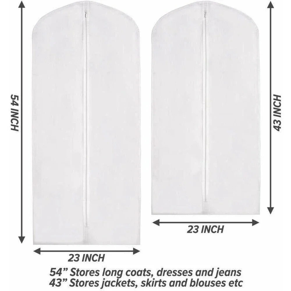 Set of 6 Garment Bags Clothing Storage Bags 4 x 42